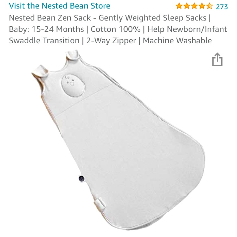 Nested Bean Zen Sleep Sack, 0-6 months (S)